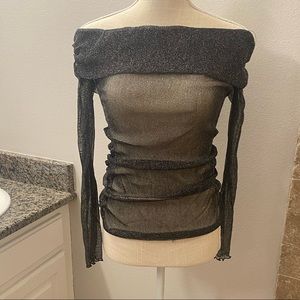 SHEIN Fold over Off The Shoulder Top